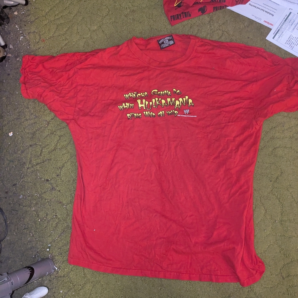 Red Hulkamania Graphic T-Shirt
